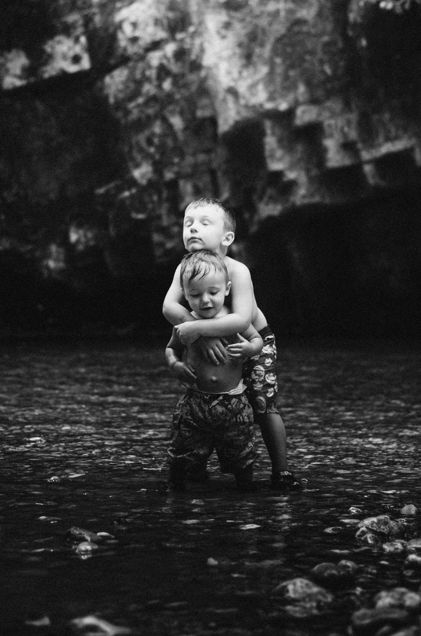 Moment de famille photographié dans le Cantal